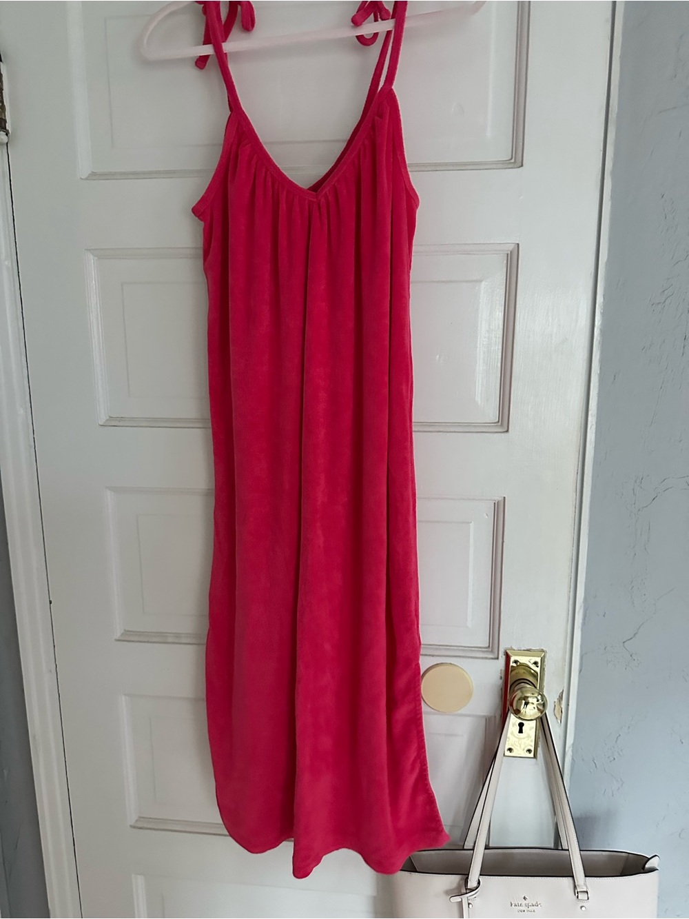 Old Navy Hot Pink Tie-Shoulder Maxi Dress